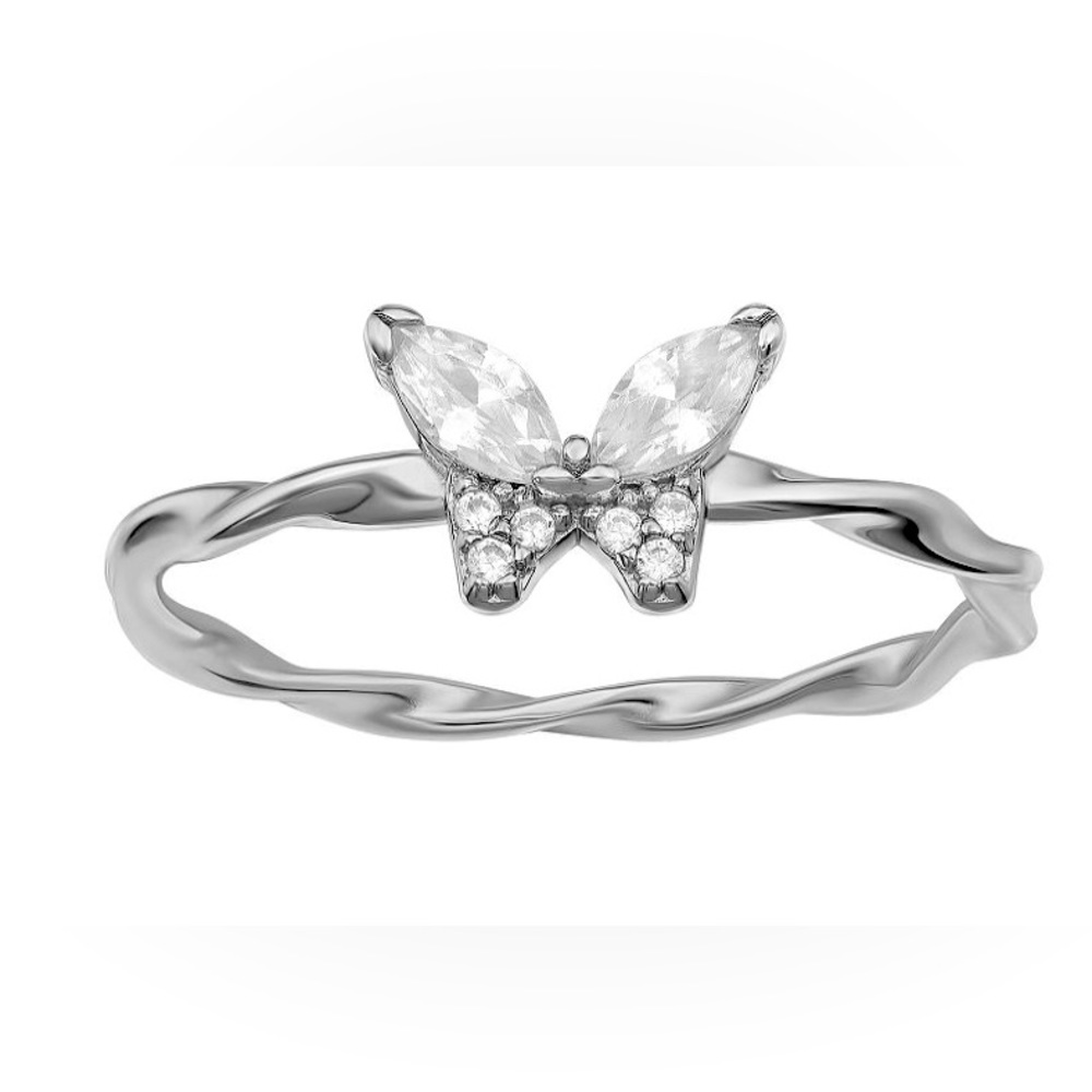 💰5/$25 COPY - Cubic Zirconia Butterfly Ring Size 8